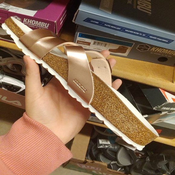 Birkenstock Yao Balance Women's Leather Sandals, Metallic Copper - Picture 6 of 7